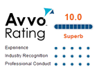 Rated a 10.0 Super Lawyer by Avvo.com