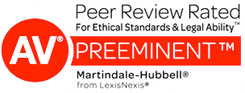 AV (highest level) rating with Martindale-Hubbell