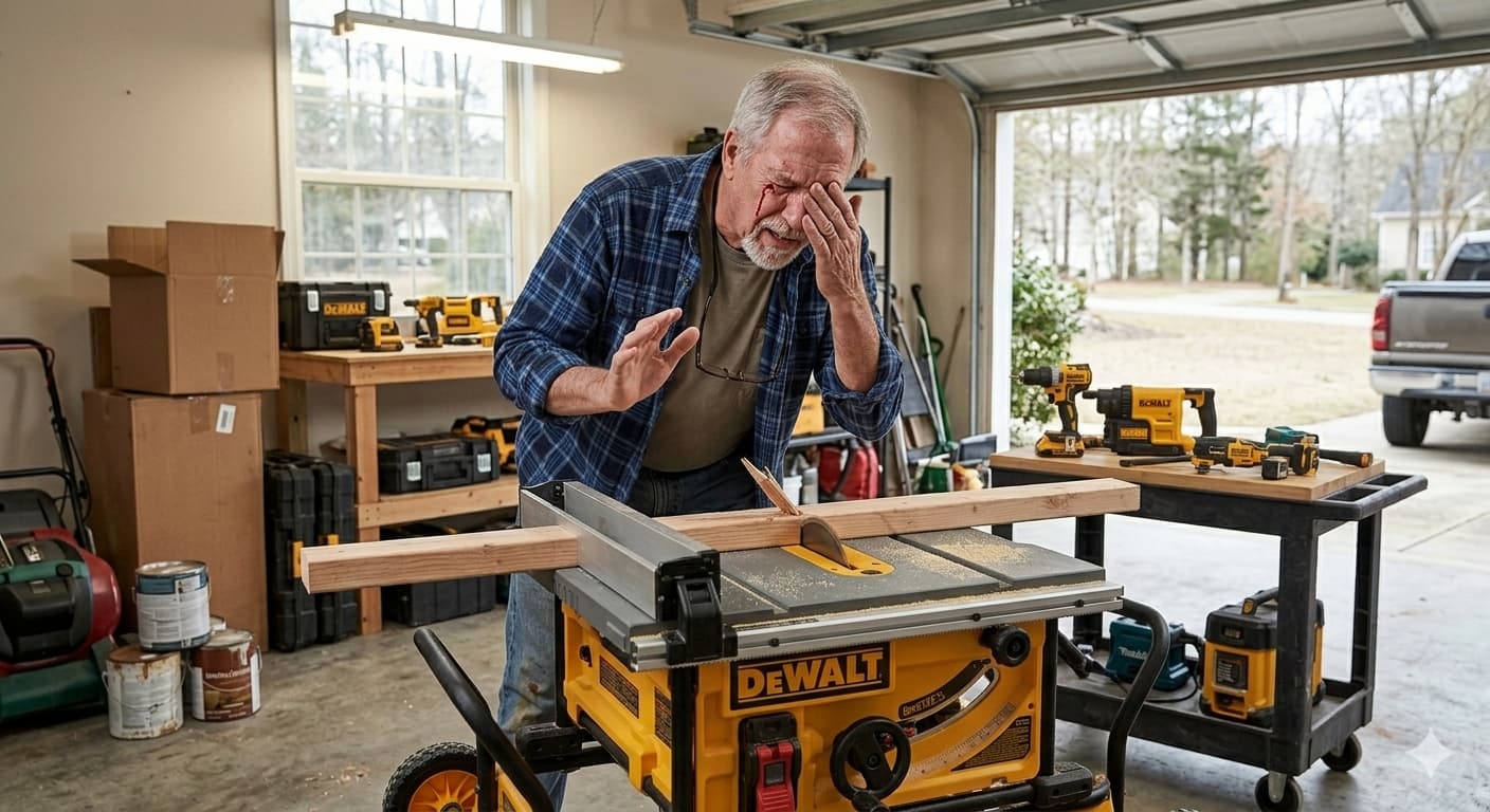 Dewalt table saw injury