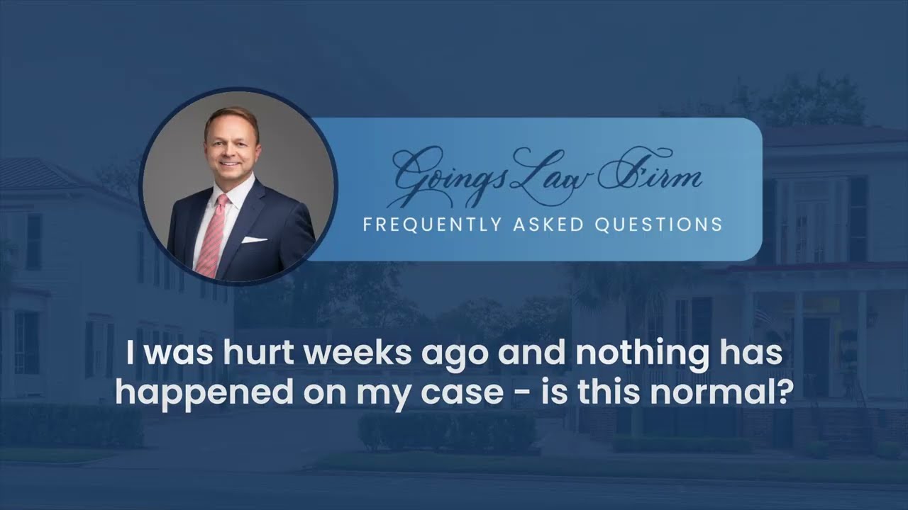 I was hurt weeks ago and nothing has happened on my case. Is this normal?