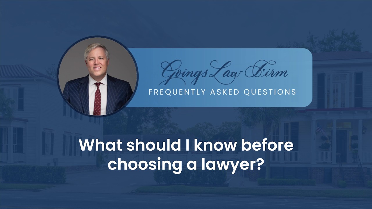 What should I know before choosing a lawyer?
