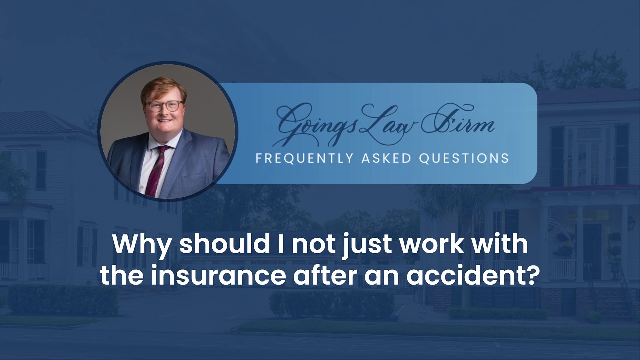 Why should I not just work with the insurance after an accident?