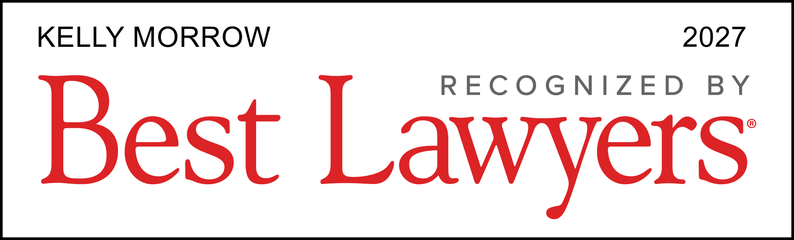 Recognized by Best Lawyers 2027 Award