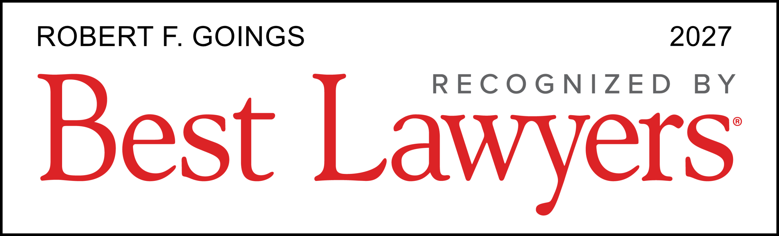 Recognized by Best Lawyers 2027 Award
